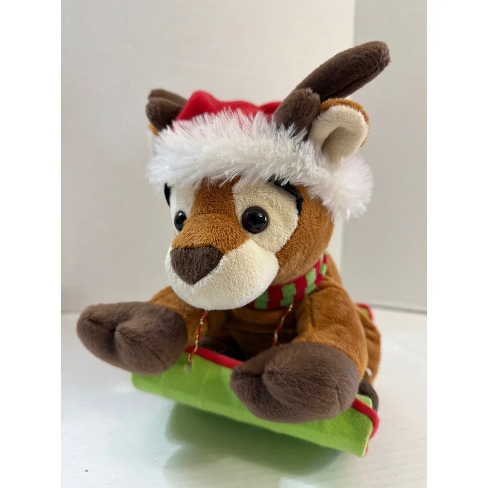 Animated Christmas Rocking Santa Reindeer‎ Plush Toy